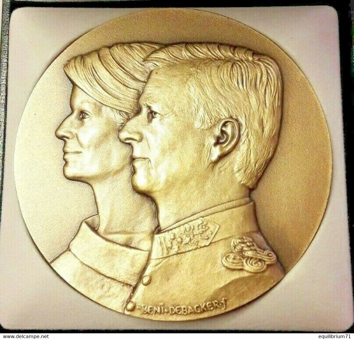 Médaille Commémorative:Le Roi Et La Reine Philippe Et Mathilde/Herdenkingspenning: Koning En Koningin Filip En Mathilde - Monarquía / Nobleza