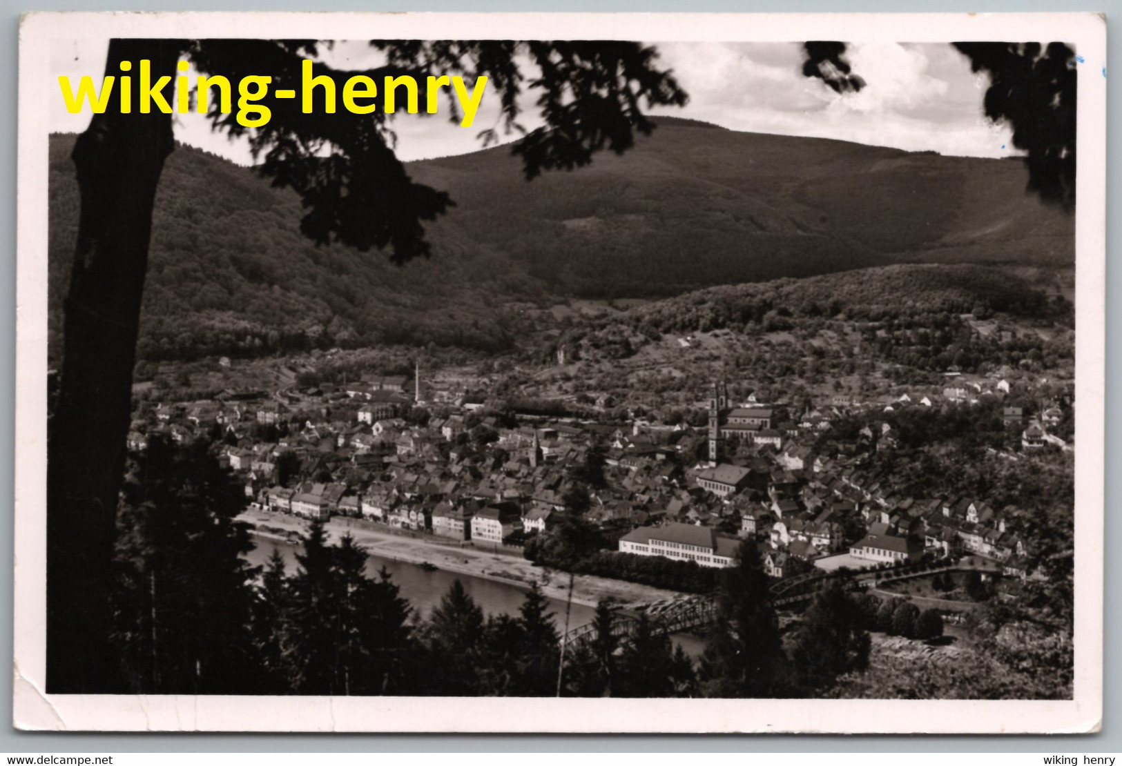 Eberbach Am Neckar - S/w Blick Von Der Marienhöhe - Eberbach