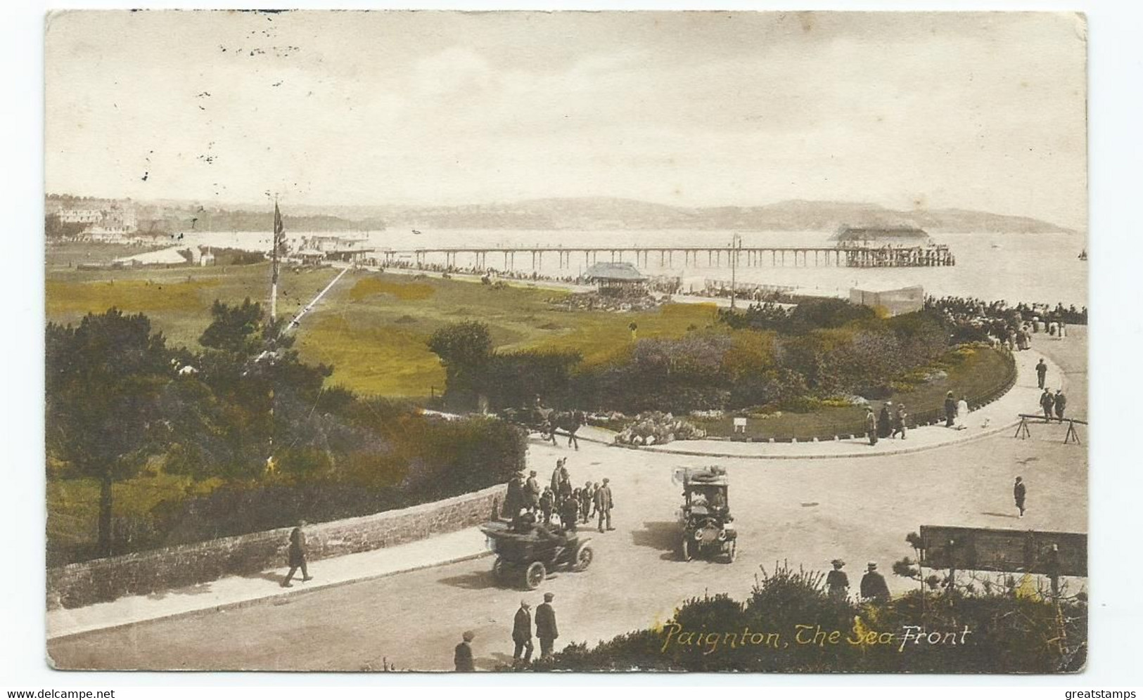 Postcard Devon Paignton Seafront. Frith's Posted 1916 - Paignton