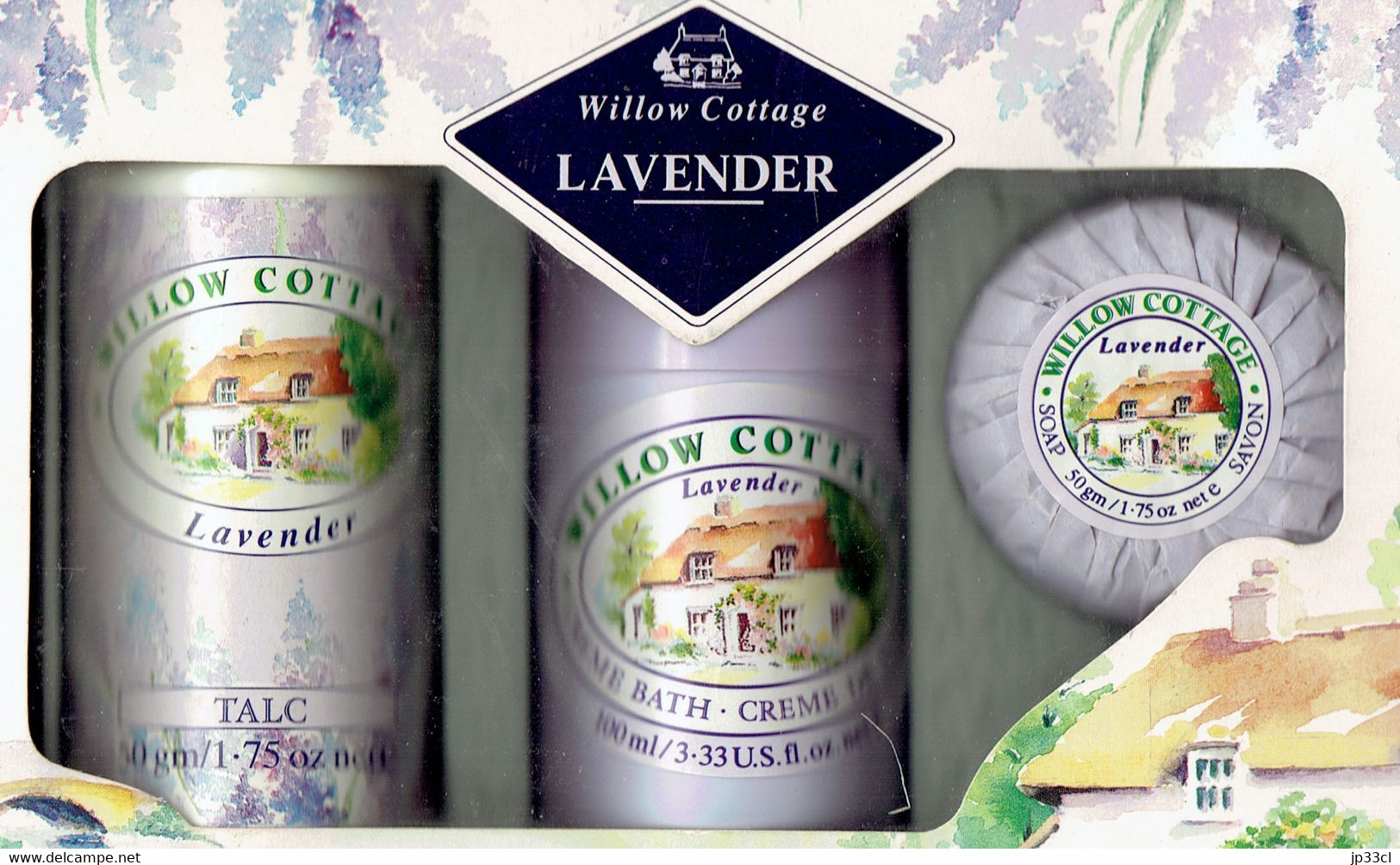 Coffret De 3 Produits De Beauté Willow Cottage Lavender (Talc, Crème De Bain, Savon) - Schoonheidsproducten