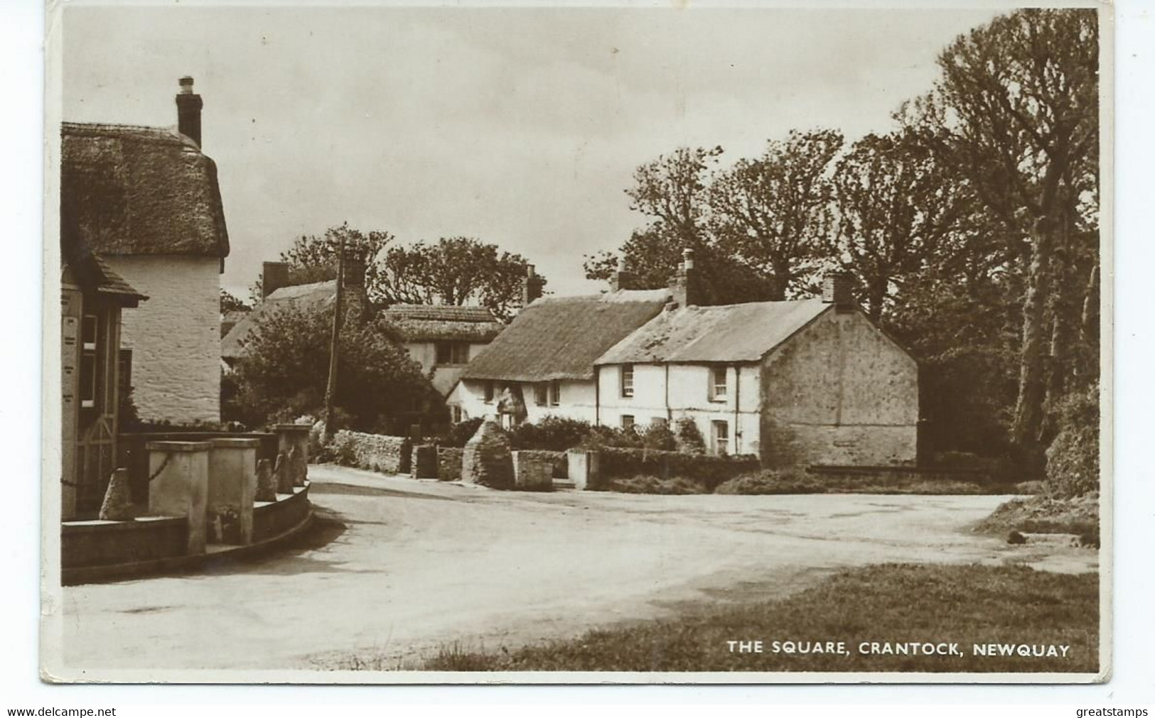 Postcard Cornwall Newquay The Square Crantock Rp Posted 1953 - Newquay