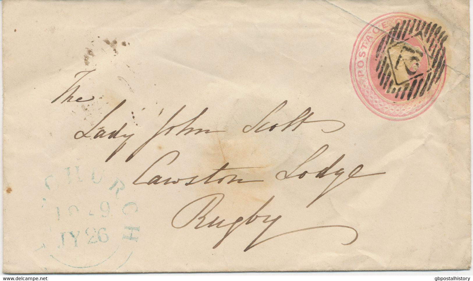 GB LONDON Inland Office „12“ Numeral Postmark (Parmenter 12B, NEW LATEST USAGE 25.7.1849, Till Now According Parmenter - Lettres & Documents