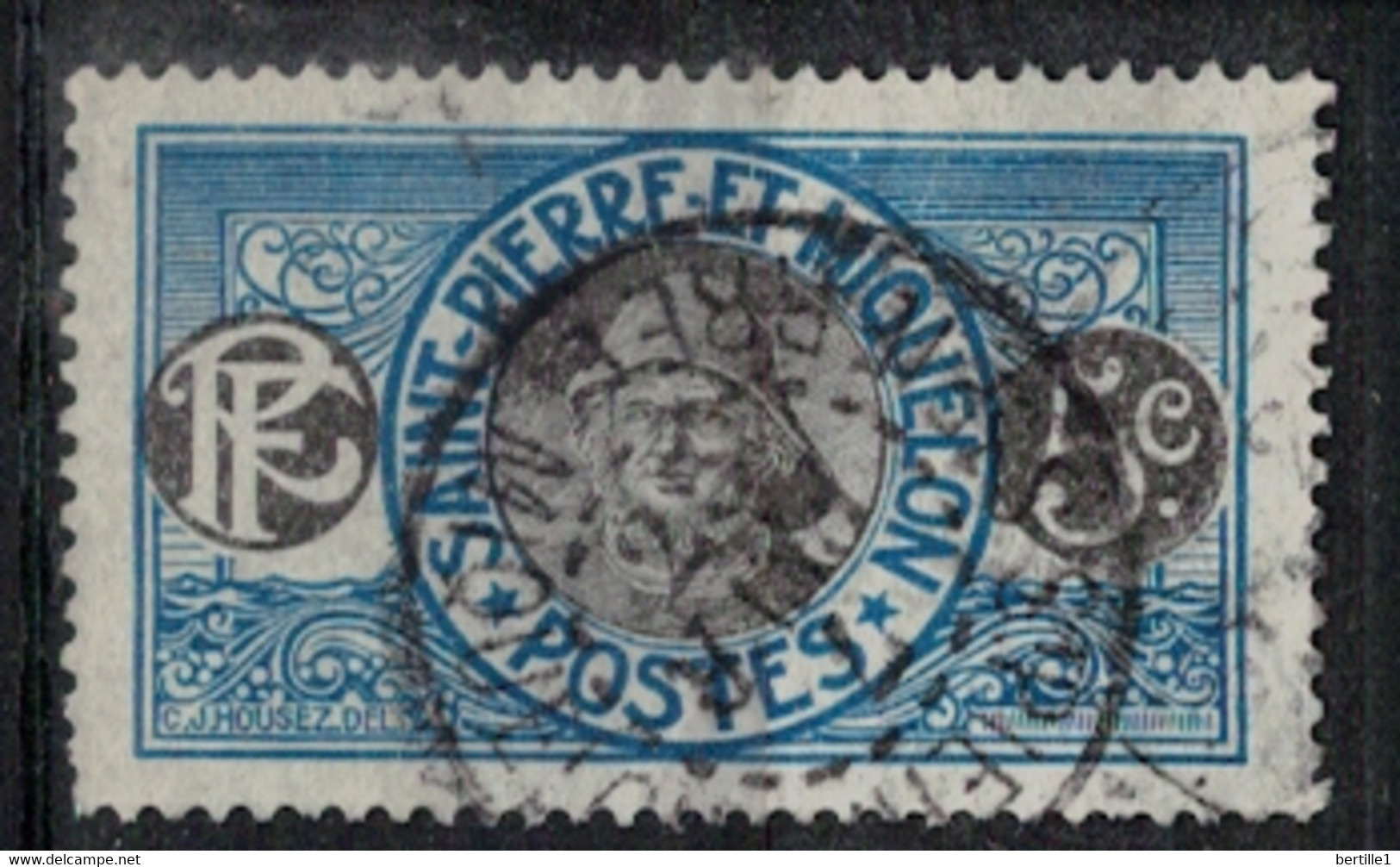 SAINT PIERRE ET MIQUELON        N°  YVERT :  107 ( 1 )  OBLITERE       (OB 10 / 16 ) - Used Stamps
