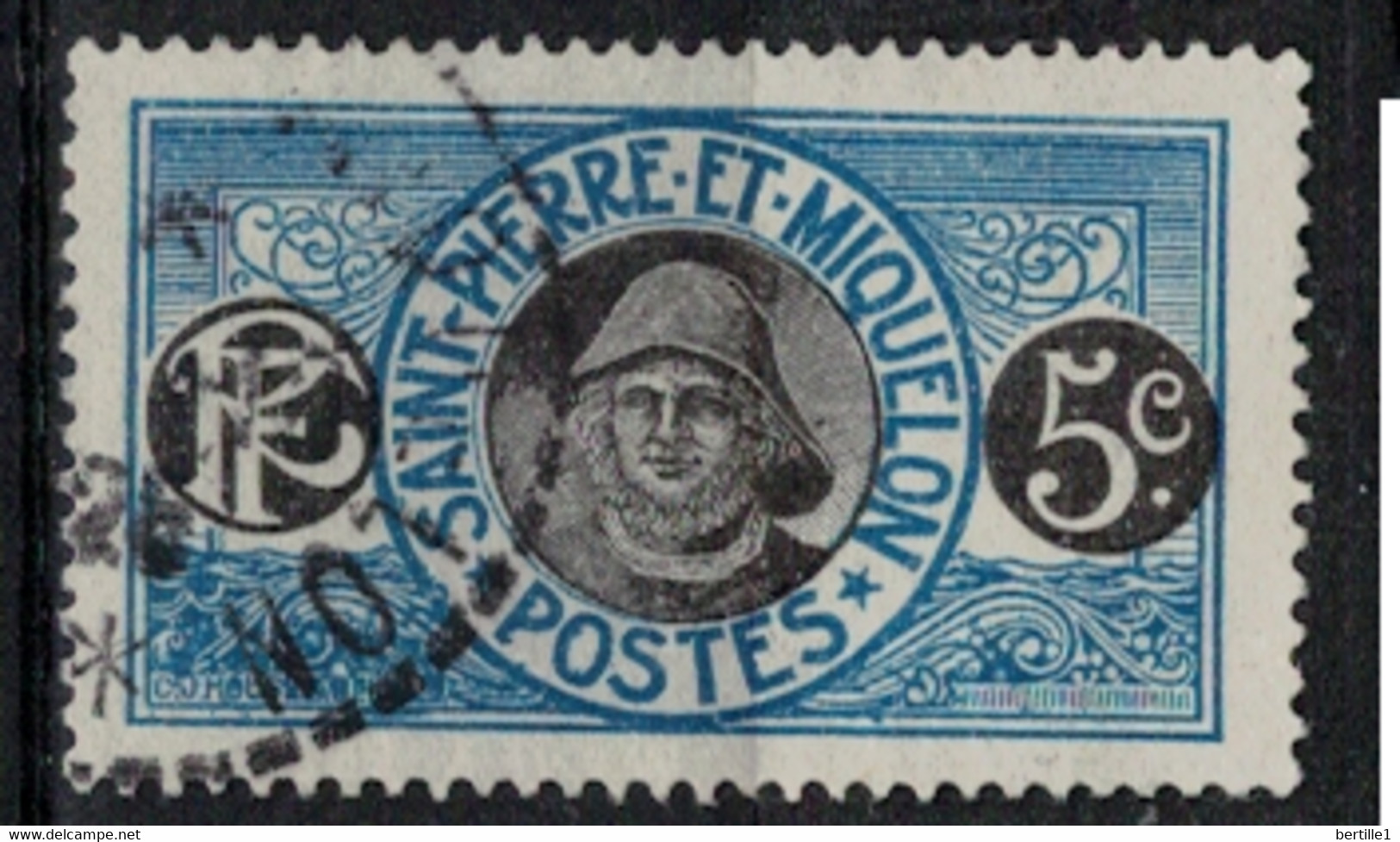 SAINT PIERRE ET MIQUELON        N°  YVERT :  107 ( 2 )  OBLITERE       (OB 10 / 16 ) - Used Stamps