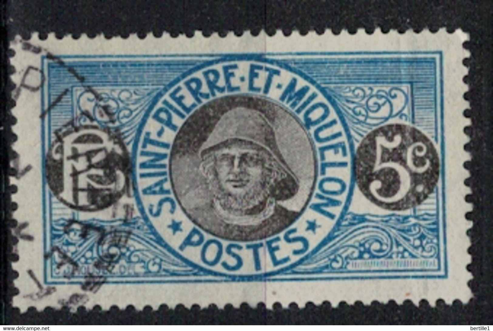 SAINT PIERRE ET MIQUELON        N°  YVERT :  107 ( 3 )  OBLITERE       (OB 10 / 16 ) - Used Stamps