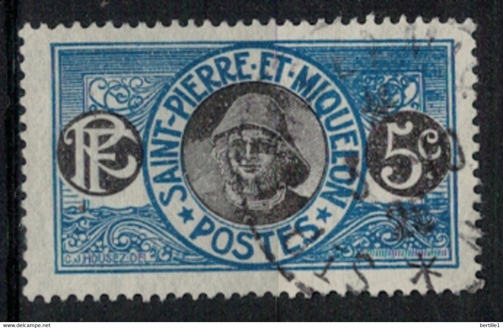 SAINT PIERRE ET MIQUELON        N°  YVERT :  107 ( 4 )  OBLITERE       (OB 10 / 16 ) - Used Stamps