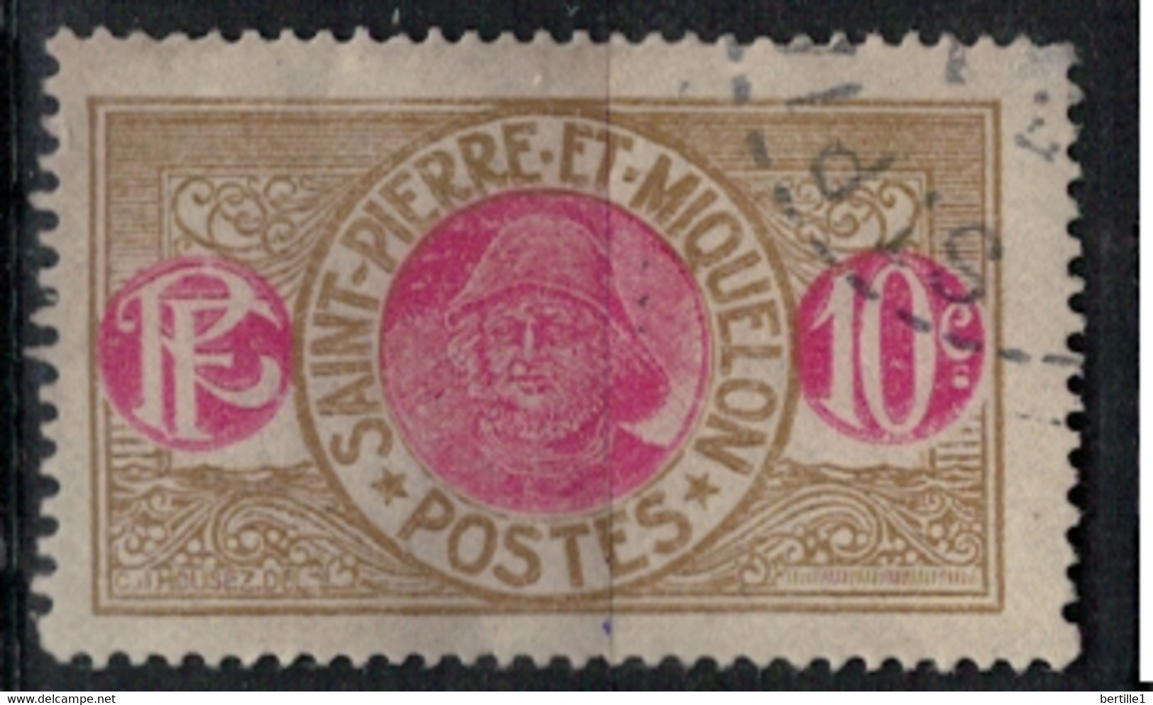 SAINT PIERRE ET MIQUELON        N°  YVERT :  109 ( 1 )  OBLITERE       (OB 10 / 16 ) - Used Stamps