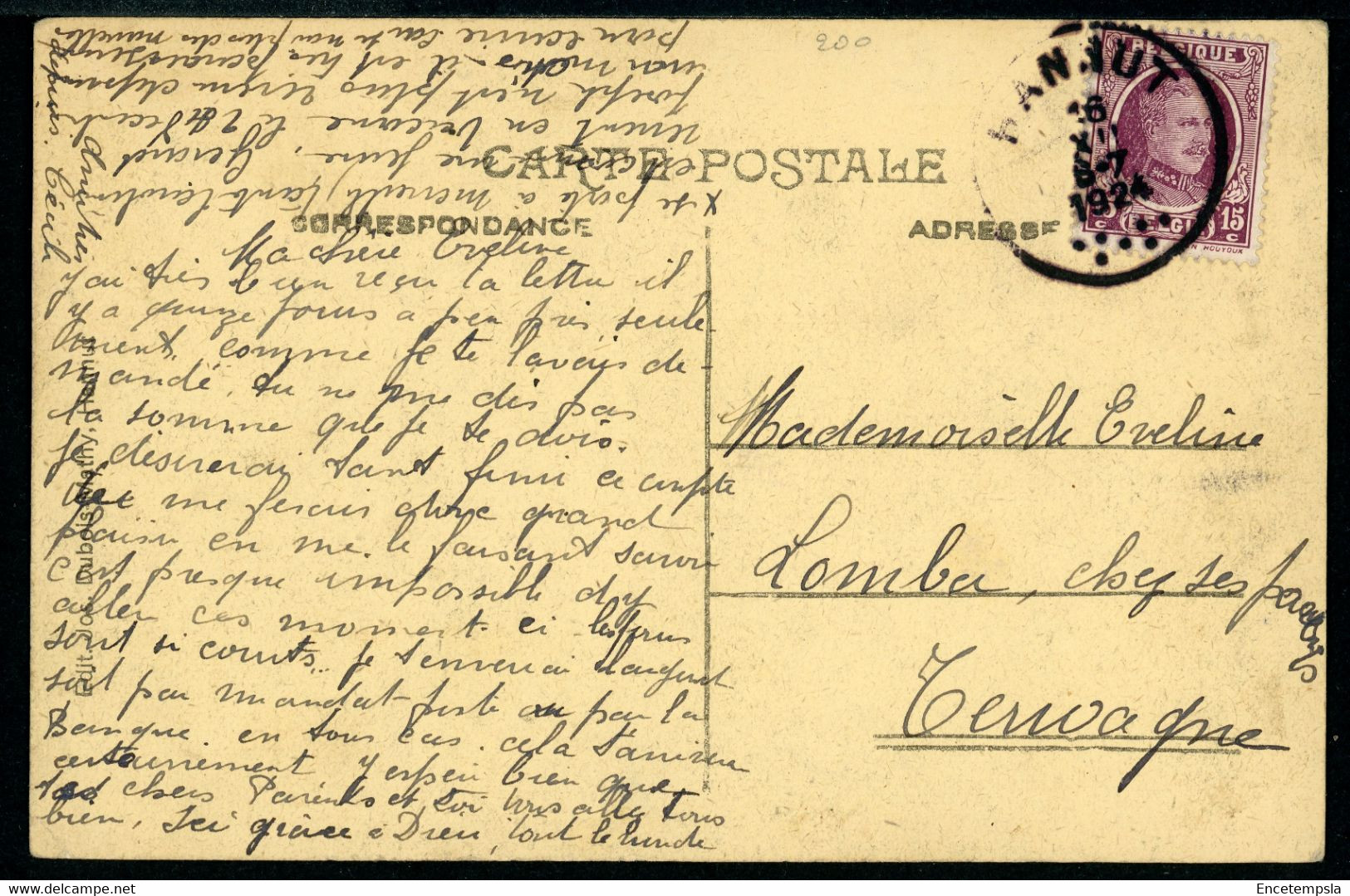 CPA - Carte Postale - Belgique - Hannut - Château Grégoire - 1924 (CP20494) - Hannut