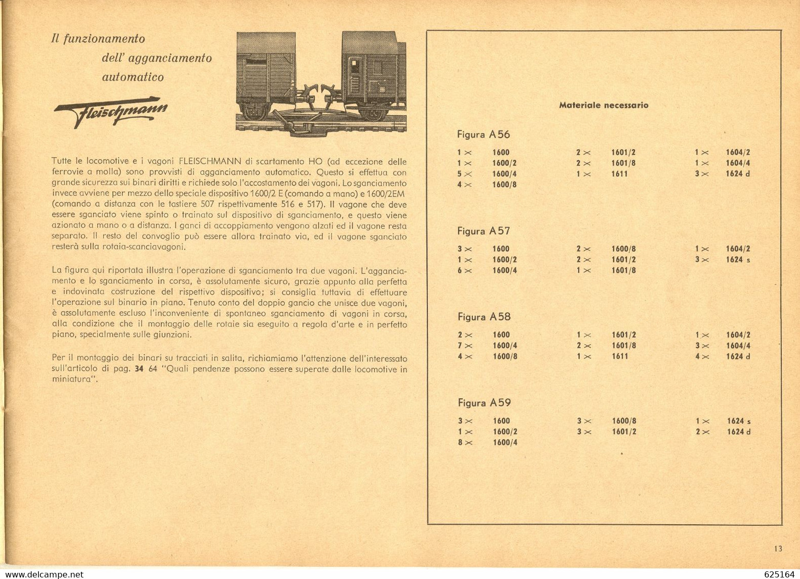 Catalogue FLEISCHMANN 1956 Manuale Delle Ferrovie In Miniatura Scartamento HO - En Italien - Non Classés