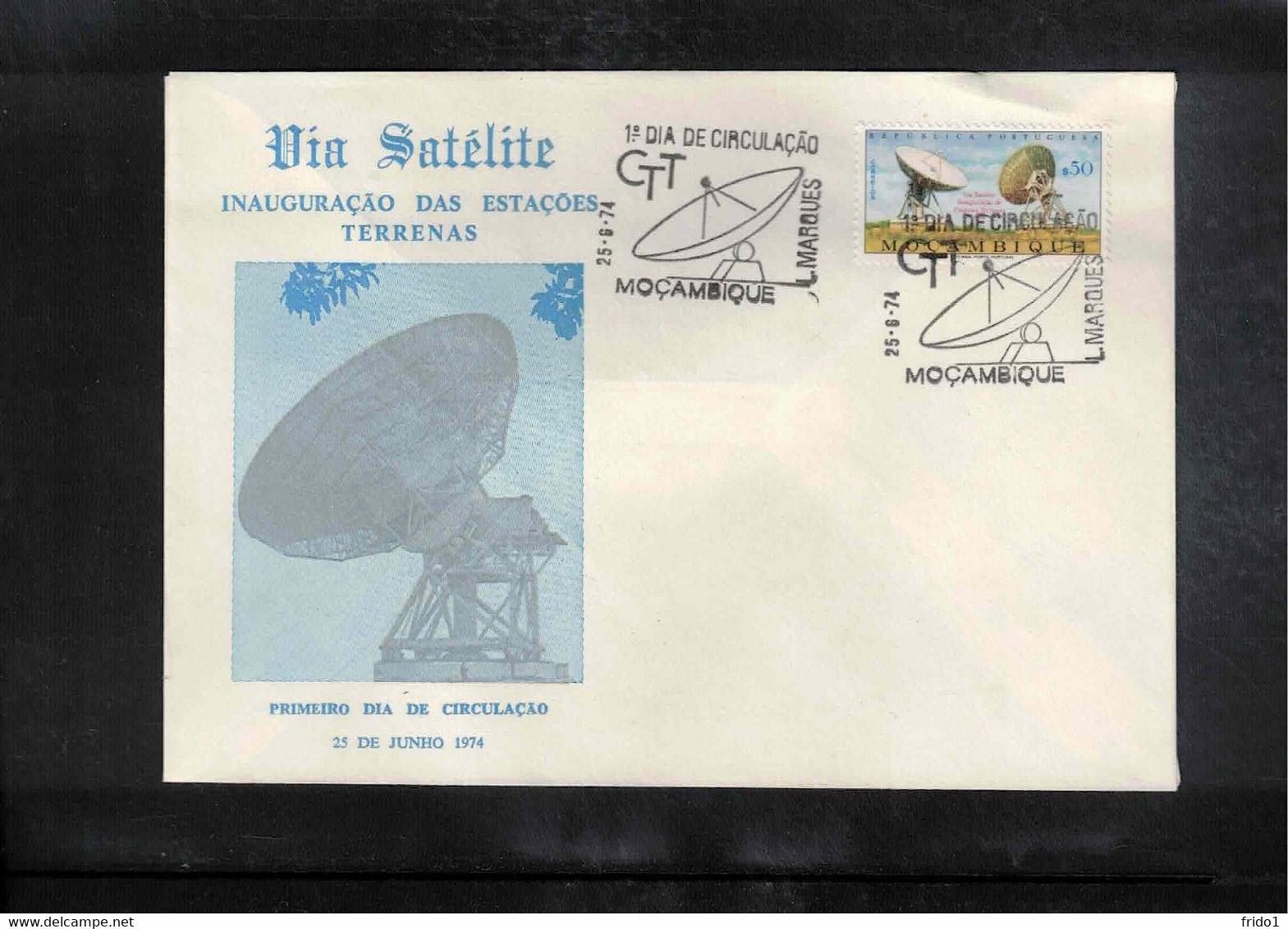Mozambique 1974 Space / Raumfahrt / L'espace   -  Satellite Communications Earth Station Interesting Cover - Afrique