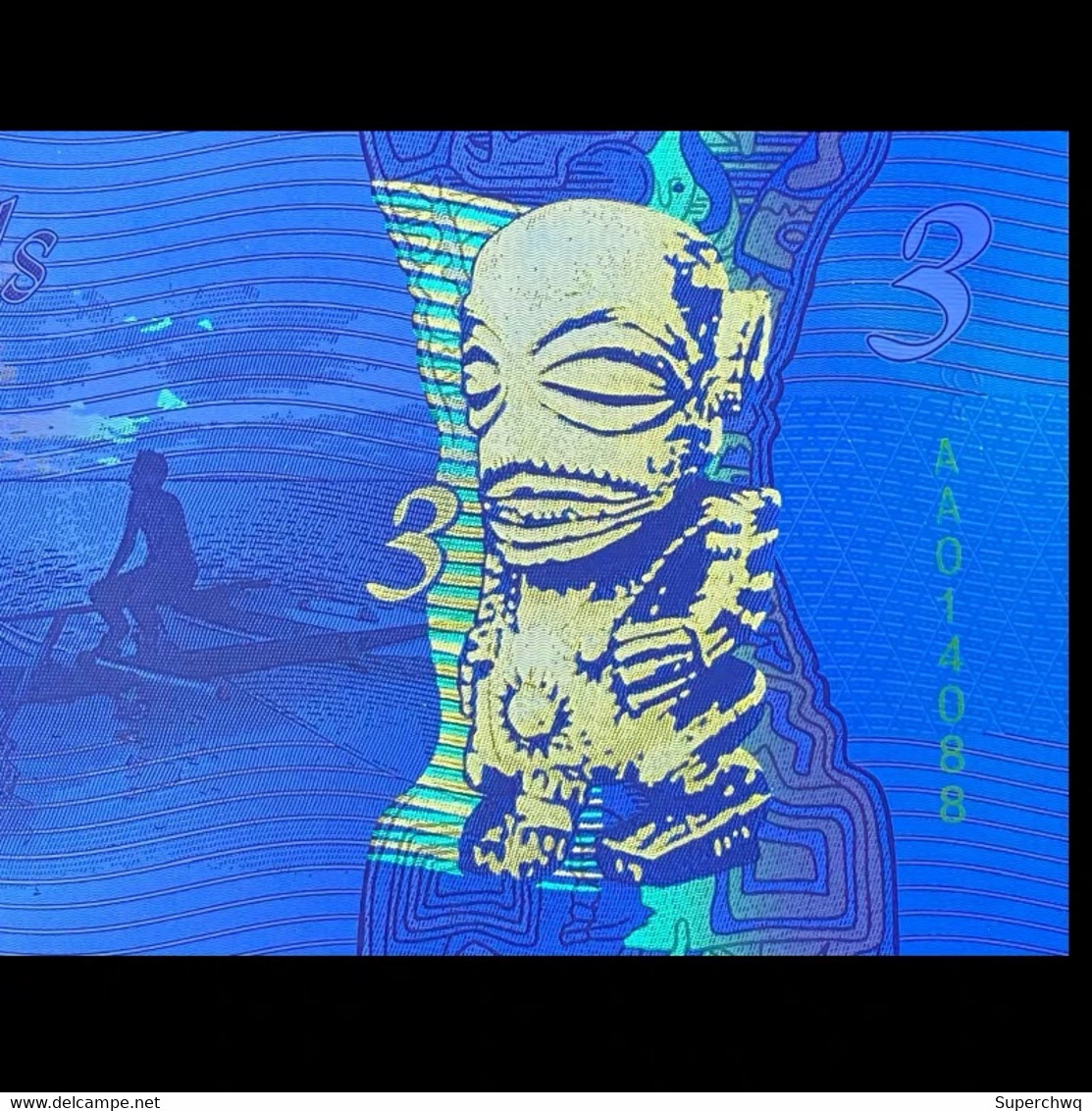 Cook Islands, 3 Yuan Plastic Banknote, 2021 Mermaid Banknote, UNC - Cookeilanden