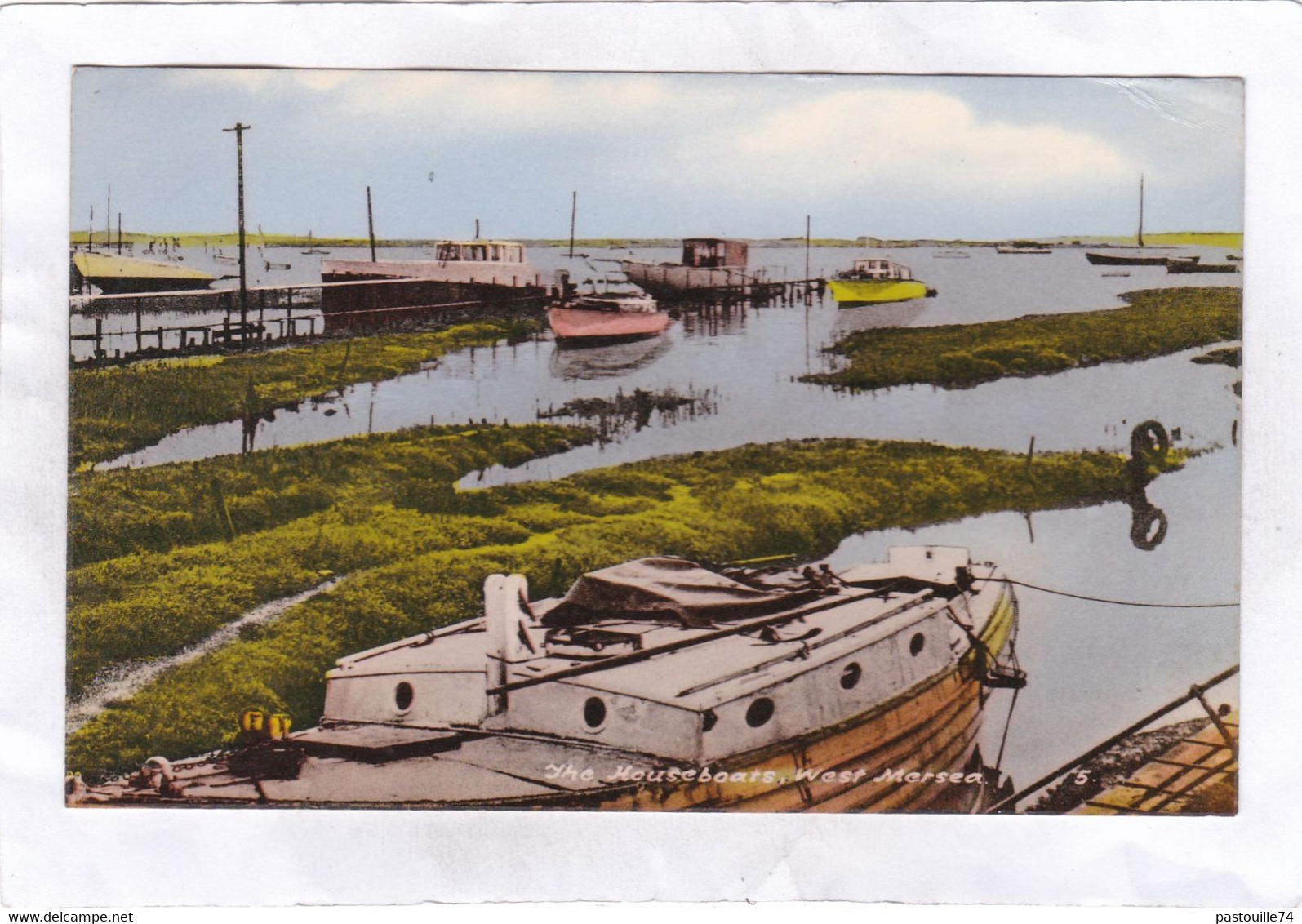 CPSM :  14 X 9  -  The  Houseboats, West  Mersea - Colchester