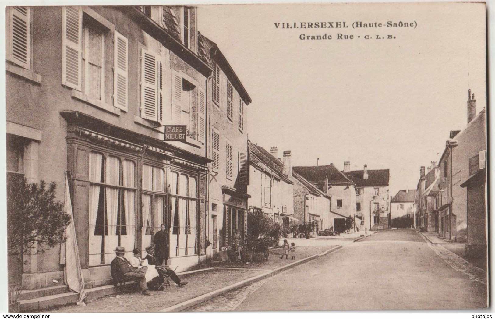 CPA  Villersexel (70) Le Café Millet Dans La Grande Rue   Ed CLB - Villersexel