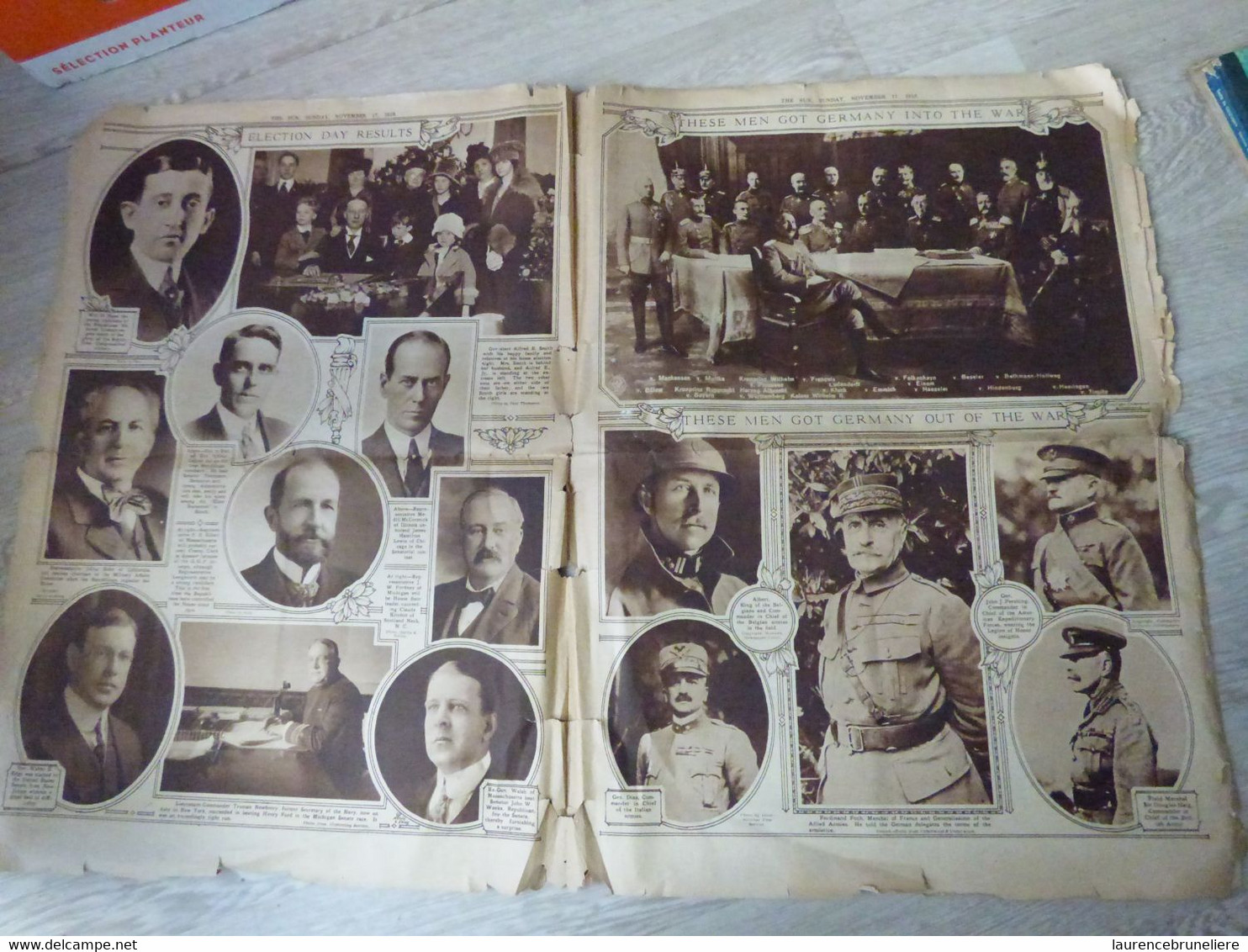 JOURNAL THE SUN NEW-YORK 17 NOVEMBRE 1918  DOCUMENT D'EPOQUE - Documents Historiques