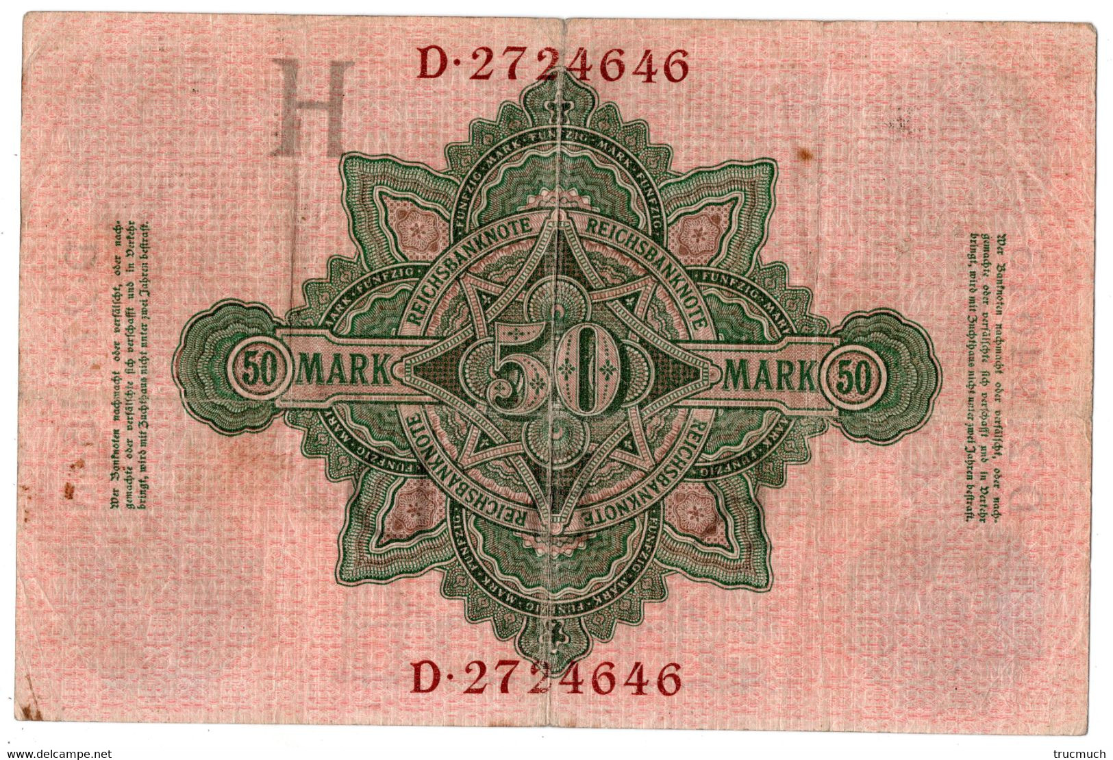 34 - ALLEMAGNE - 50 Mark - 21.04.1910 - 50 Mark