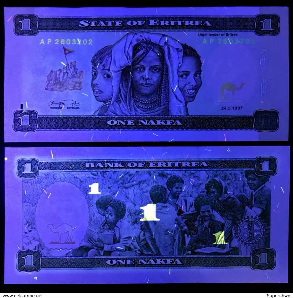 Eritrea, 1 Nakfa Banknote, 1997，UNC - Eritrea