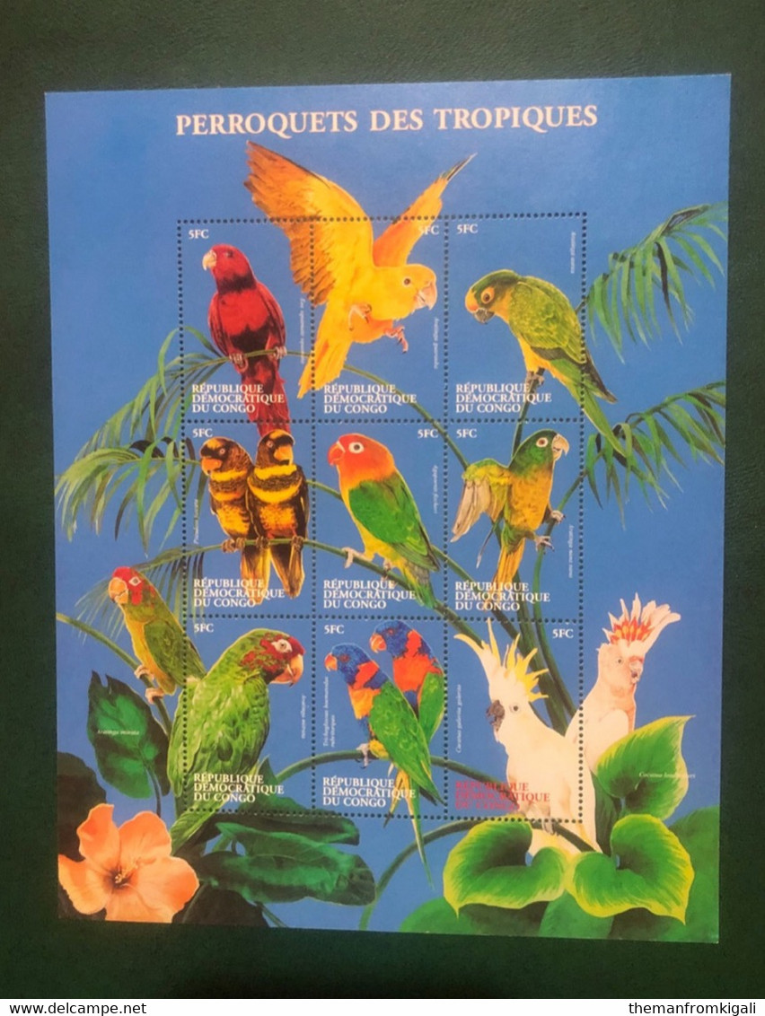 Congo DR 2000 - Parrots - Sonstige & Ohne Zuordnung