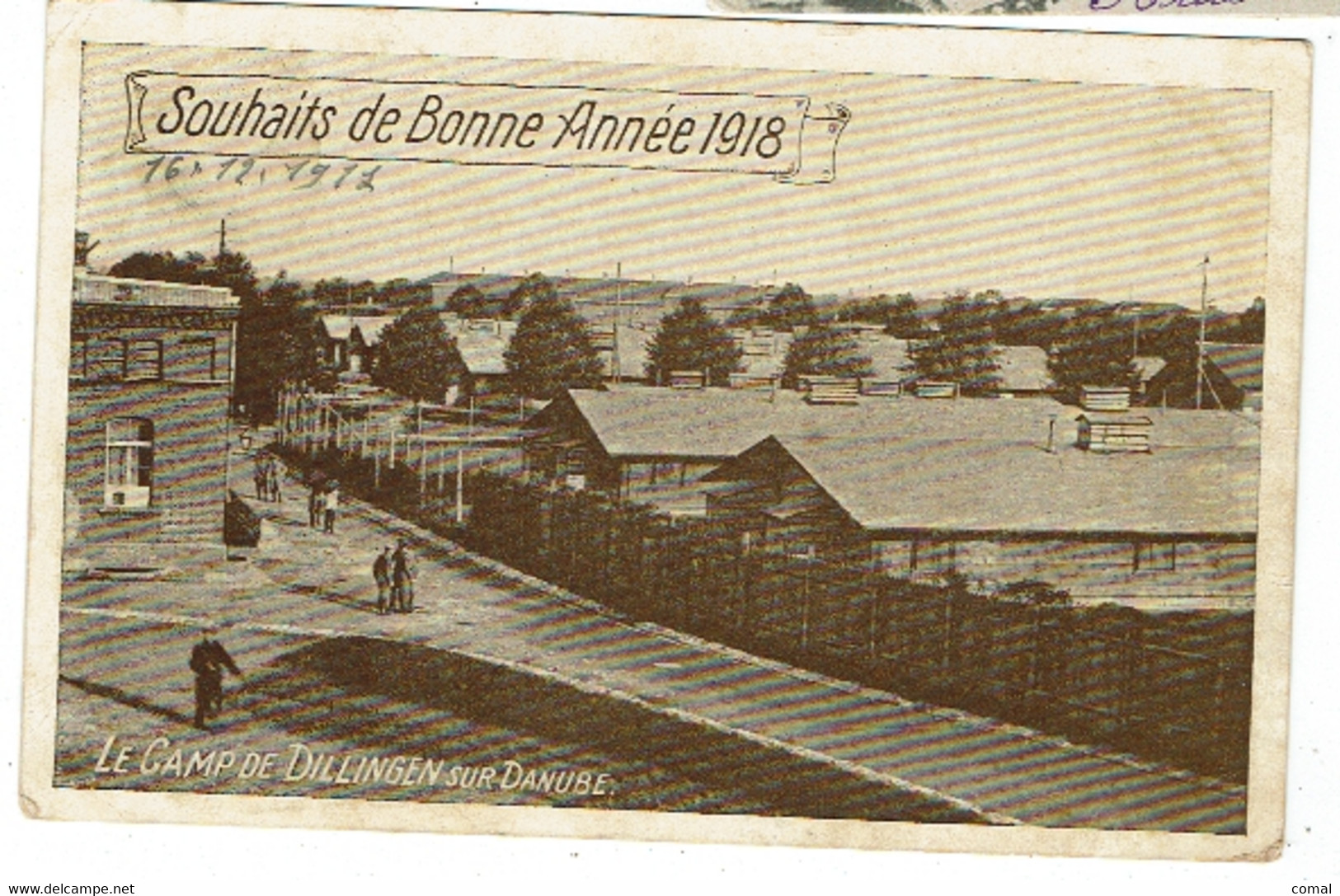 CPA - ALLEMAGNE - Camp De DILLINGEN Sur DANUBE - Bonne Année 1918 - - Otros & Sin Clasificación