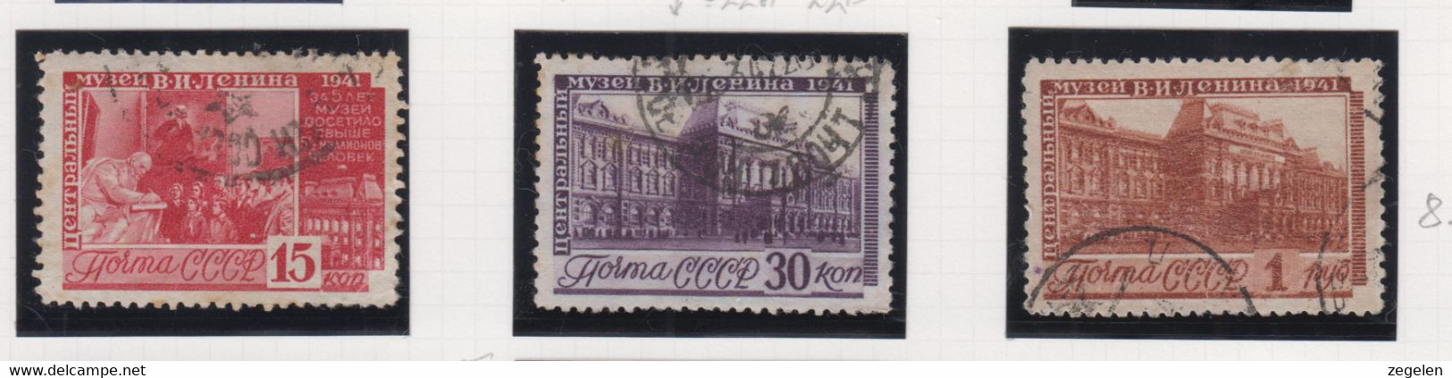 Sowjet-Unie Jaar 1942 Michel-cat. 821/824  2 Scans - Autres & Non Classés