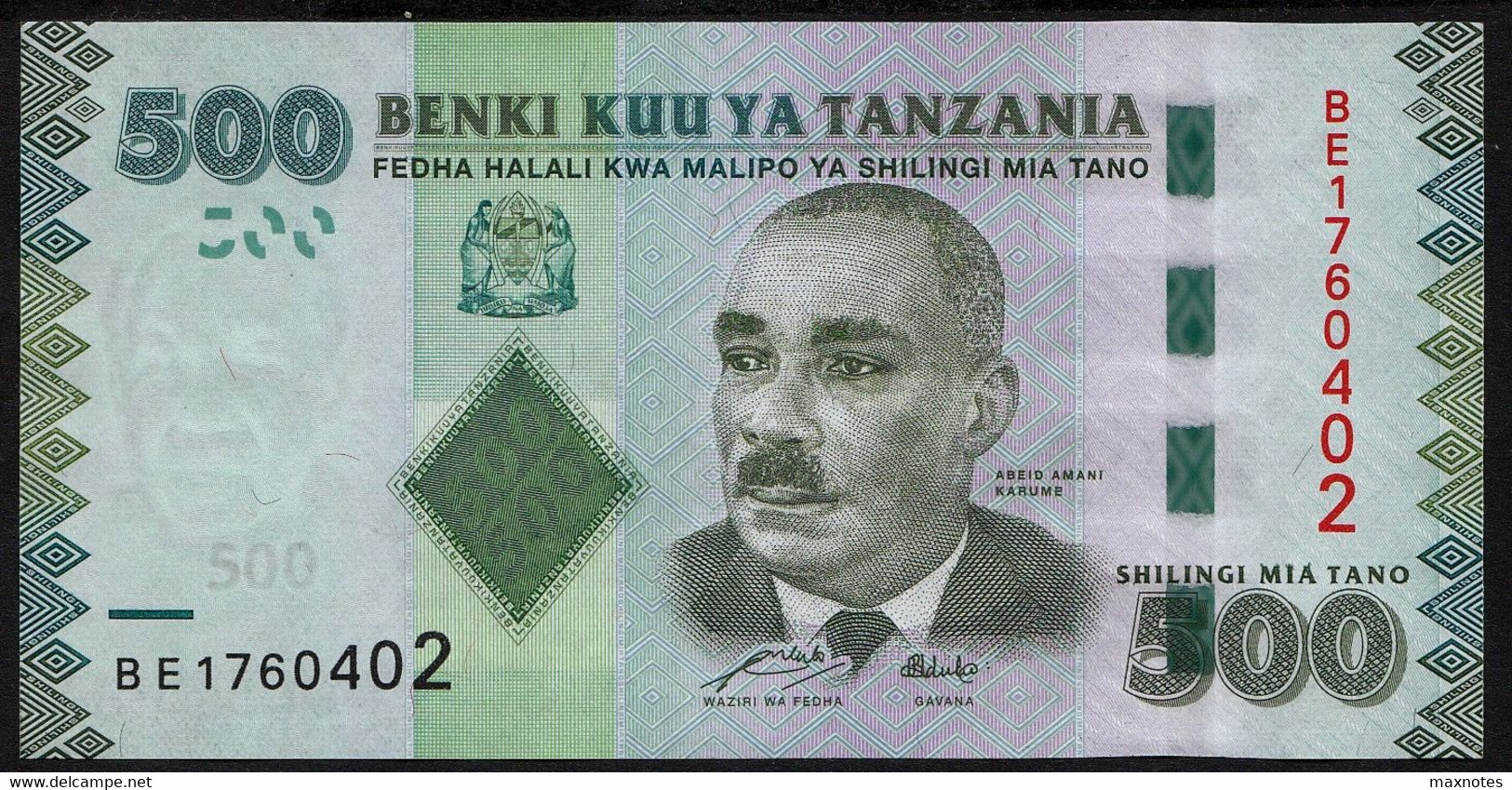 TANZANIA : 500 Shilingi - P40 - 2010 - UNC - Tanzanie
