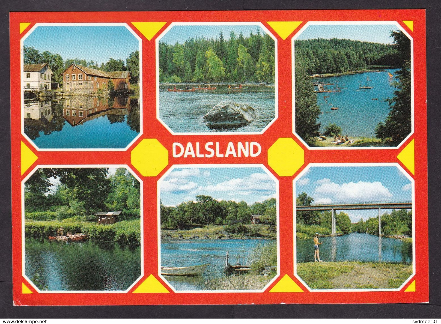 Sweden: Picture Postcard To Netherlands, 1995, 2 Stamps, Fish, Lady, Card: Dalsland (traces Of Use) - Lettres & Documents