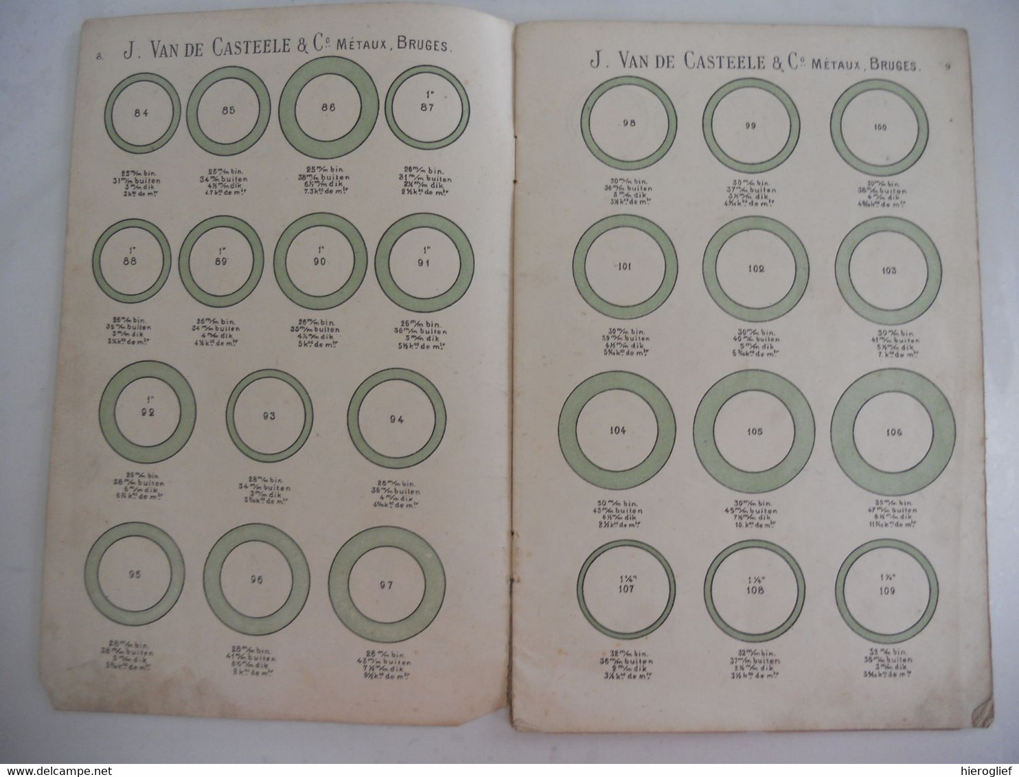 J. Van De Casteele & C° Métaux Bruges Catalogue Brugge Ijzerwaren WATERPOMPEN - Bricolage / Técnico