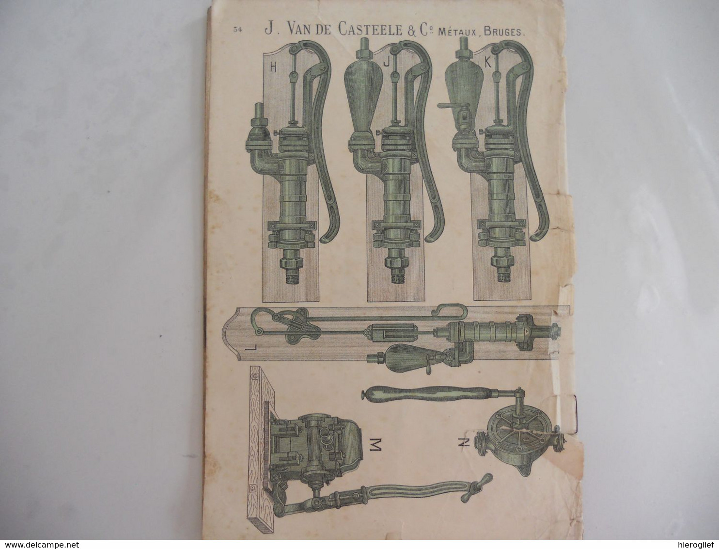 J. Van de Casteele & C° Métaux Bruges catalogue brugge ijzerwaren WATERPOMPEN