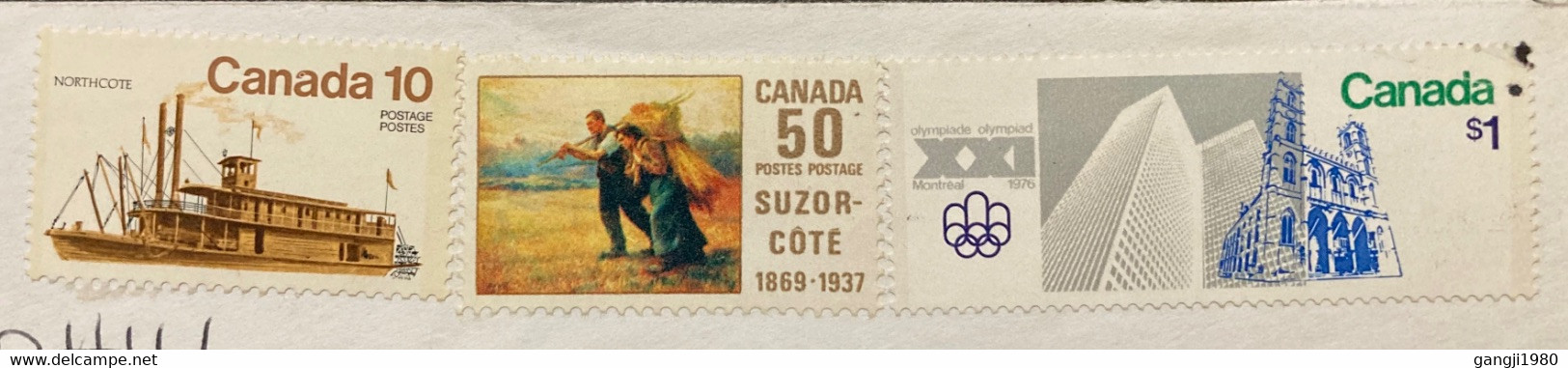 CANADA 2000, SHIP,COUPLE,OLYMPIC,BUILDING,ARCHITECTURE,ART,PAINTING USED COVER TO ENGLAND - Storia Postale