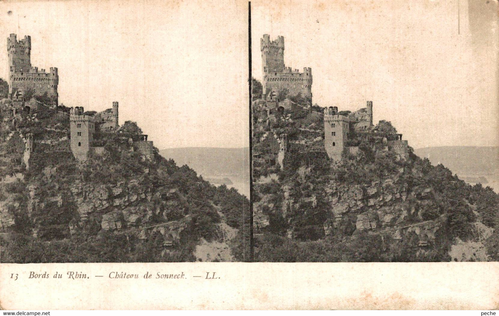 N°93683 -carte Stéréoscopique -château De Sonneck- - Cartes Stéréoscopiques