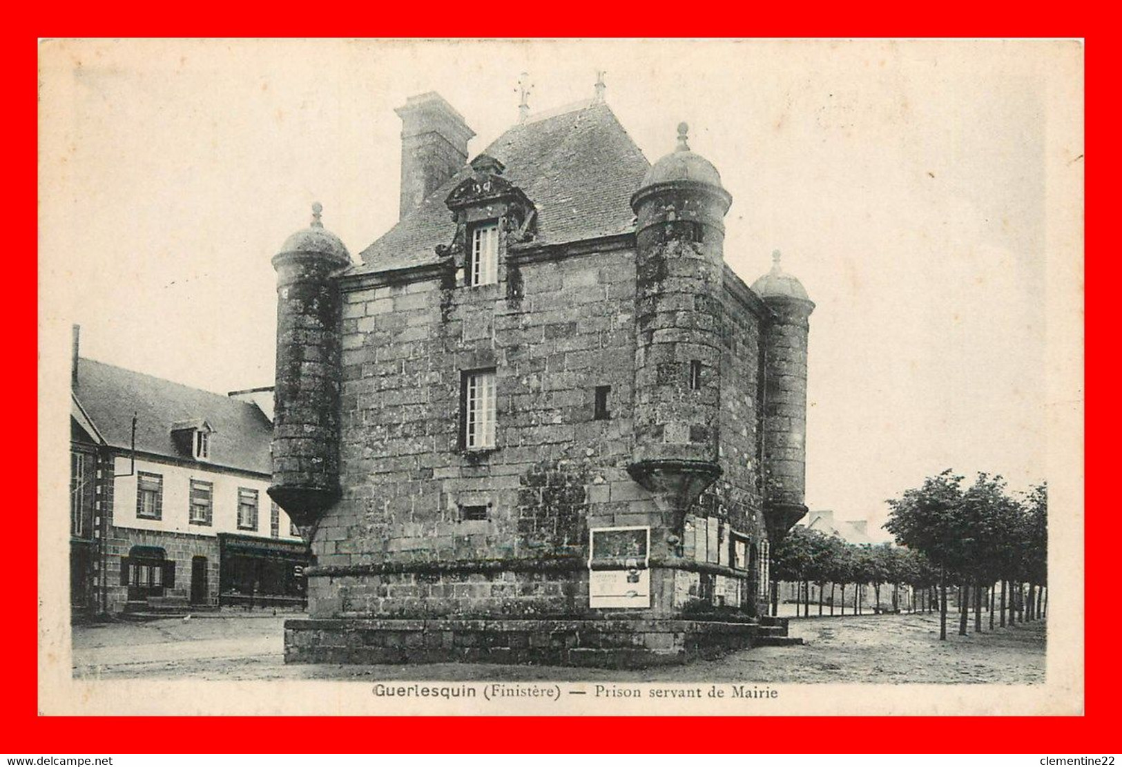 Guerlesquin , Prison Servant De Mairie  ( Scan Recto Et Verso ) - Guerlesquin