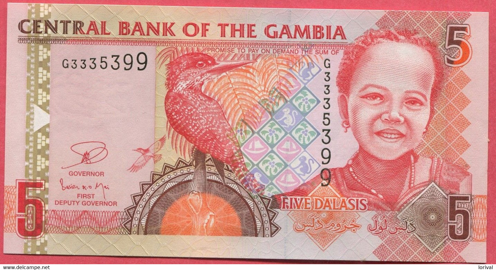 5 Dalasi  Neuf 2 Euros - Gambia