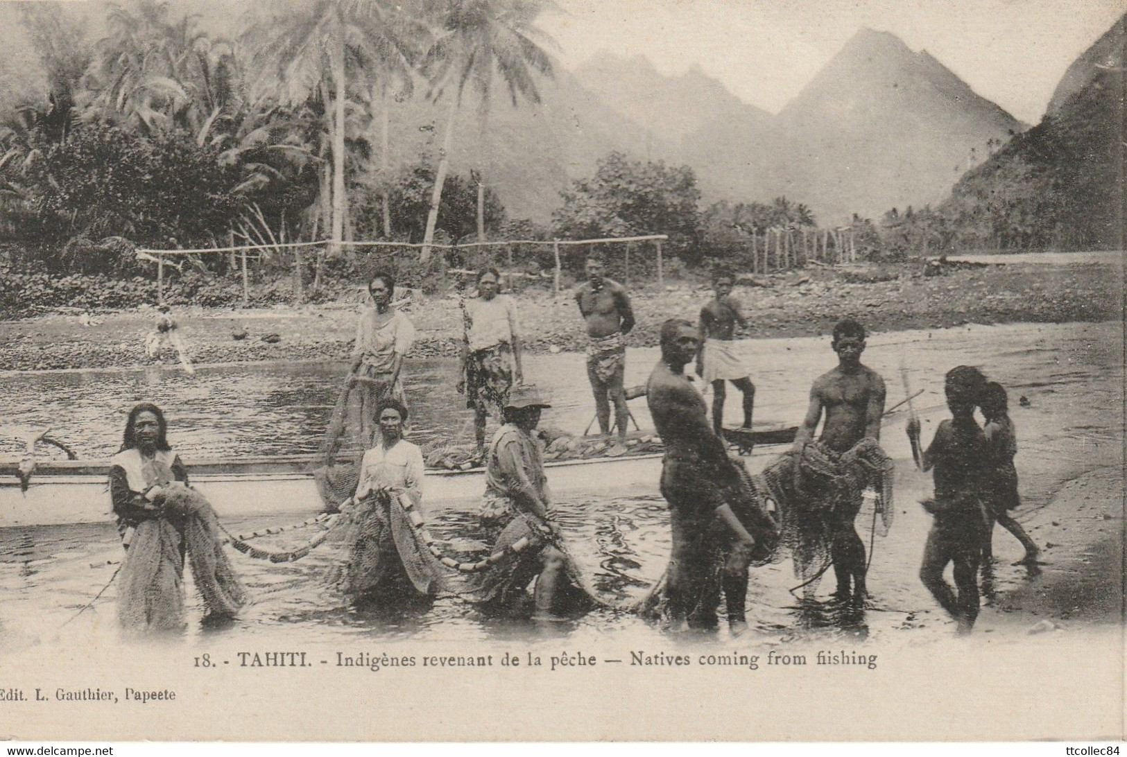 CPA-TAHITI-Indigènes Revenant De La Pêche-Natives Coming From Fishing-Gros Plan - Polynésie Française