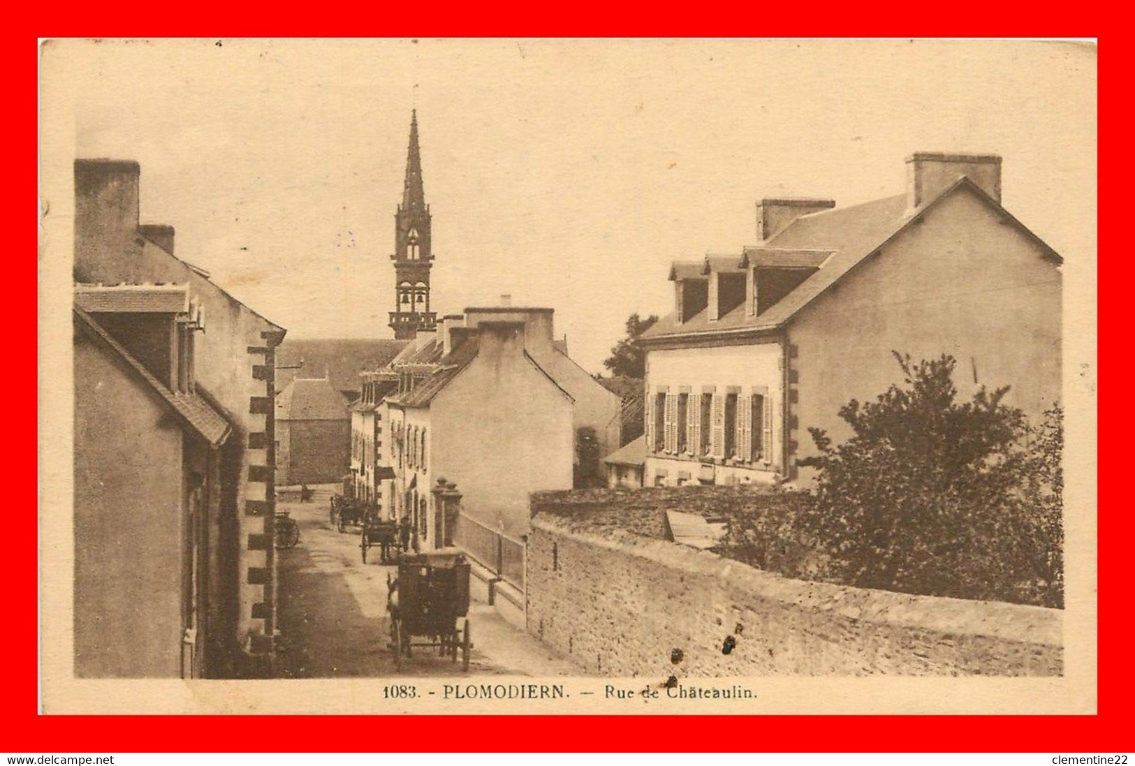 Plomodiern , Rue De Chateaulin   ( Scan Recto Et Verso ) - Plomodiern