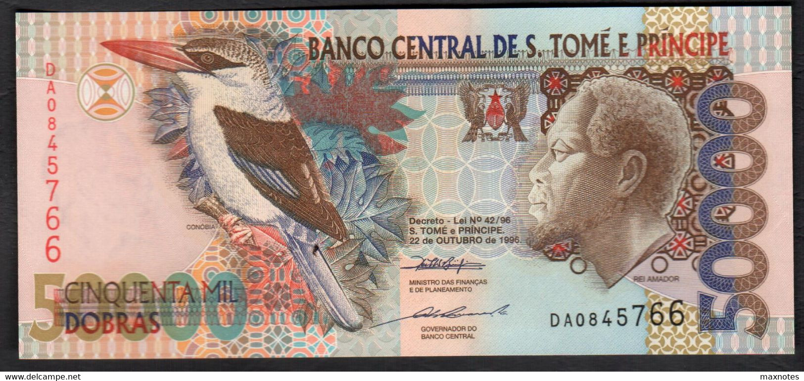 SAINT THOMAS & PRINCE :  50000 Dobras - 1996 - P68b -UNC - San Tomé E Principe