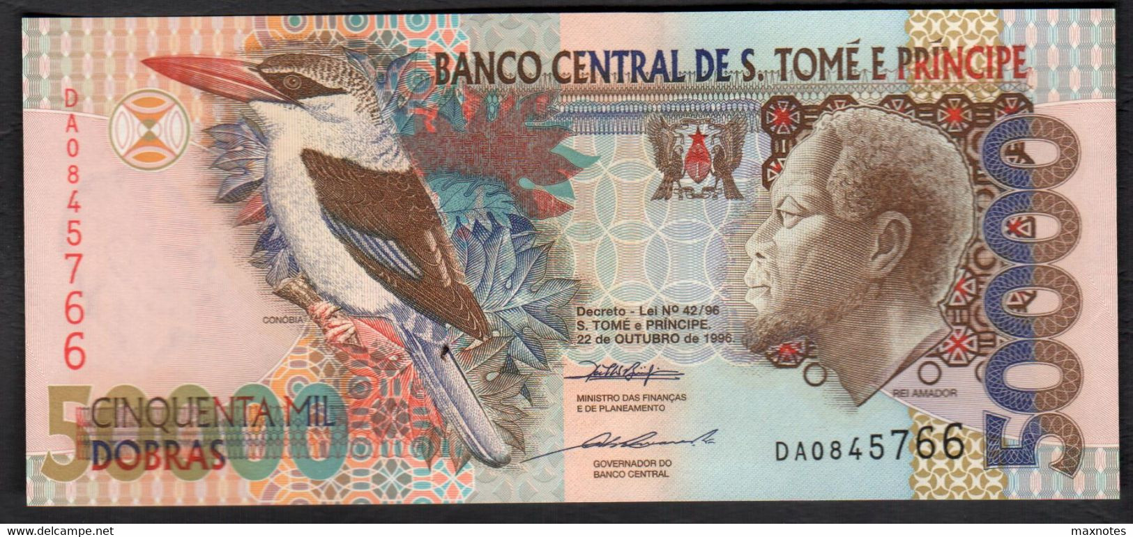 SAINT THOMAS & PRINCE :  50000 Dobras - 1996 - P68b -UNC - Sao Tomé Et Principe