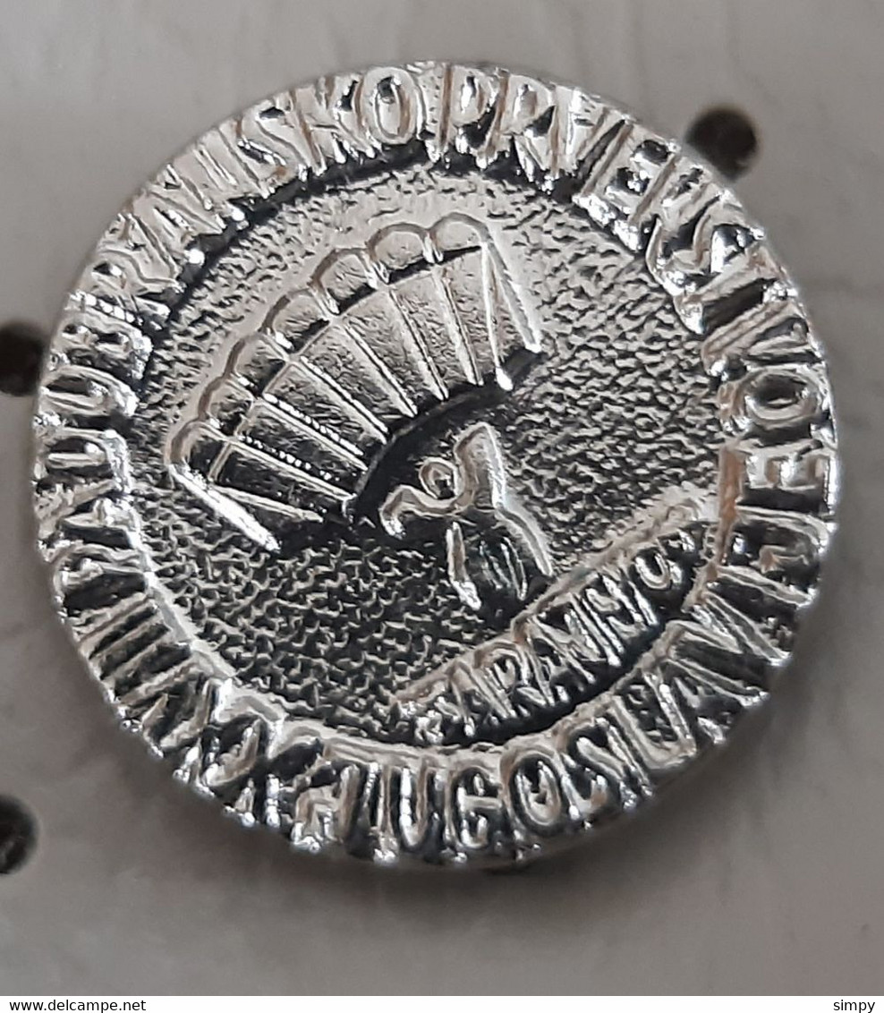 28. National Parachuting Championship Sarajevo Bosnia Ex Yugoslavia Pin Badge - Parachutisme