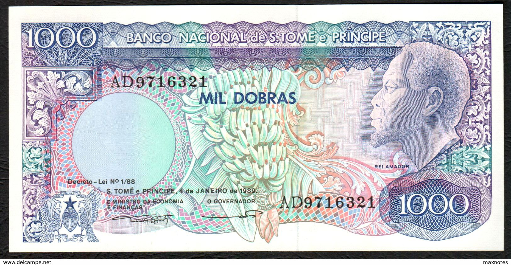 SAINT THOMAS & PRINCE : 1000 Dobras - 1989 - P62 -UNC - Sao Tome And Principe