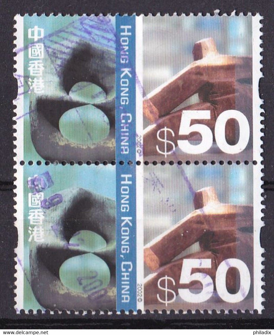 Hong Kong Marke Von 2002 O/used (senkrechtes Paar) (A2-30) - Oblitérés