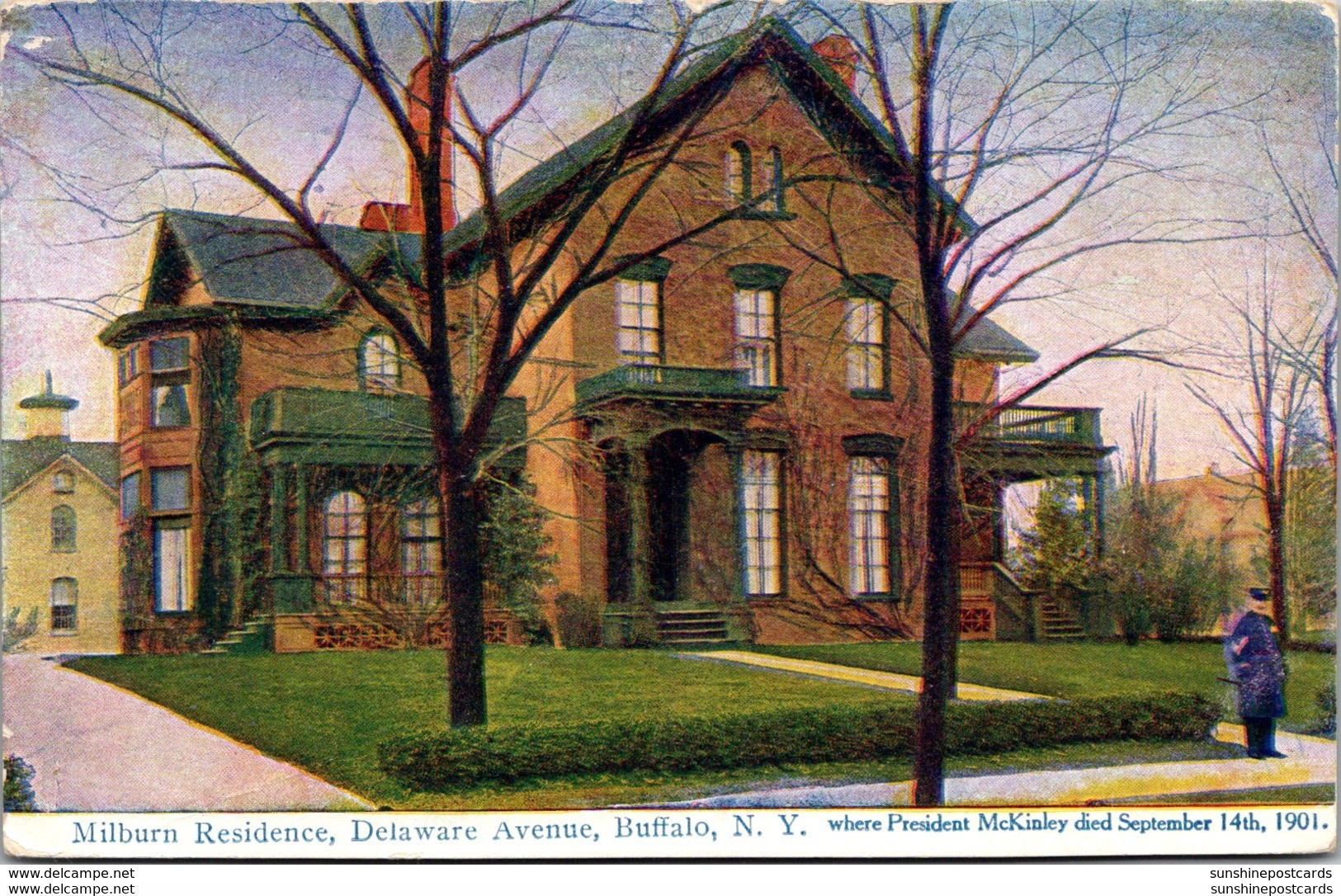 New York Buffalo Milburn Residence Where President McKinley Died 1918 - Buffalo