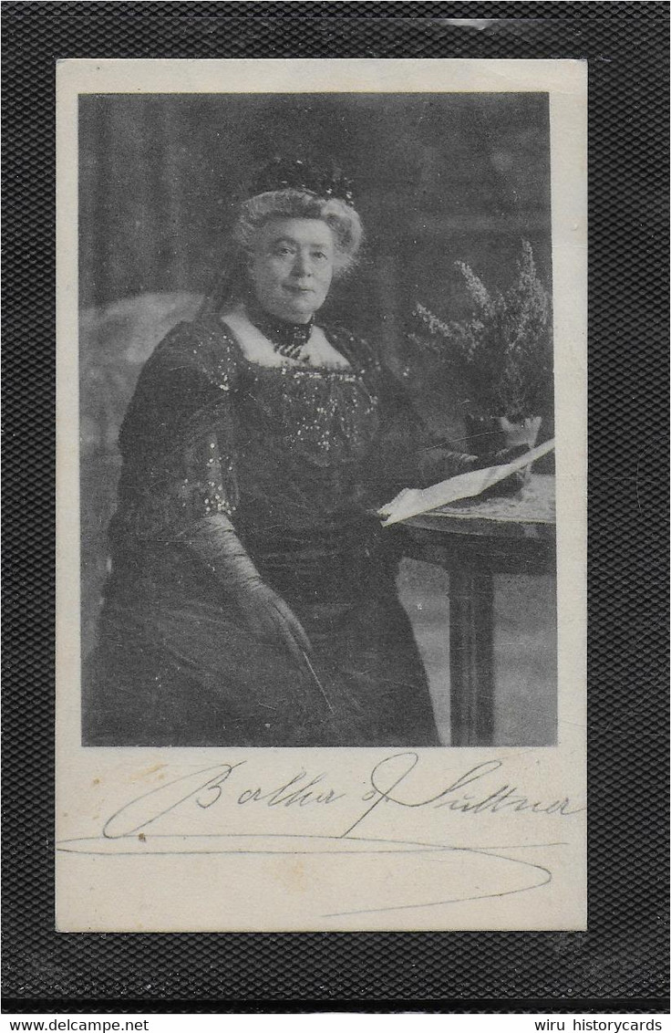 AK 0901  Bertha Von Suttner - Autogrammkarte Ca. Um 1910 - Premio Nobel