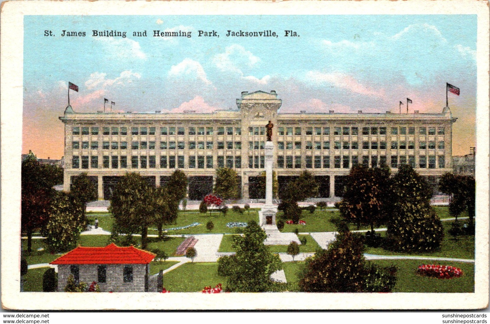 Florida Jacksonville Hemming Park And St James Building 1914 - Jacksonville