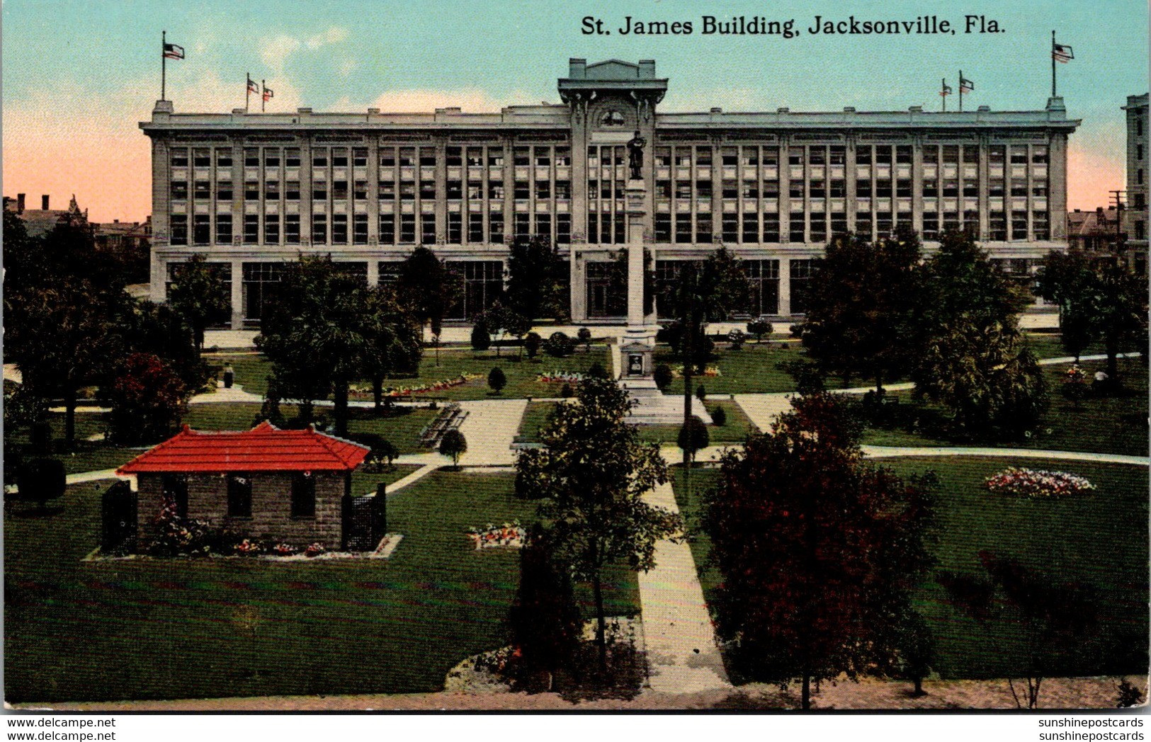 Florida Jacksonville Hemming Park And St James Building 1913 - Jacksonville