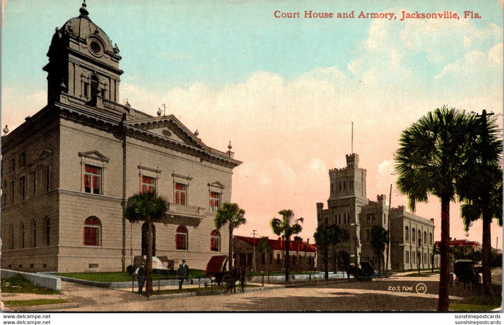 Florida Jacksonville Duval County Court House And Armory 1914 - Jacksonville