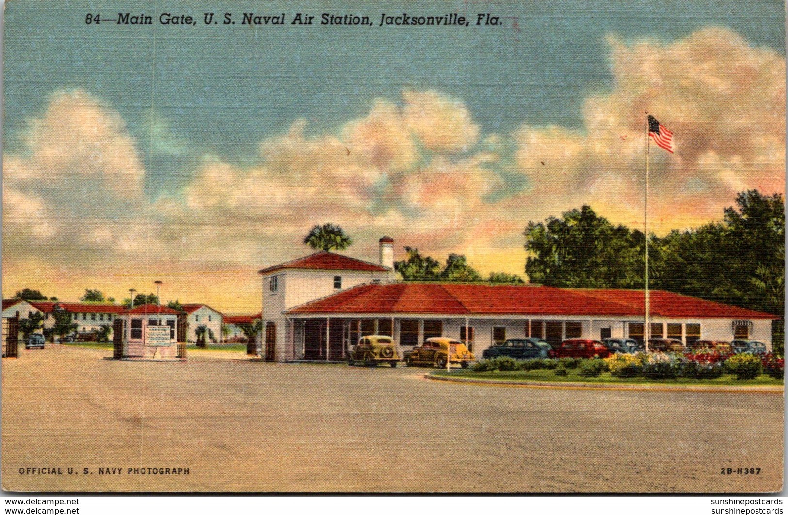 Florida Jacksonville Main Gate U S Naval Air Station Curteich - Jacksonville