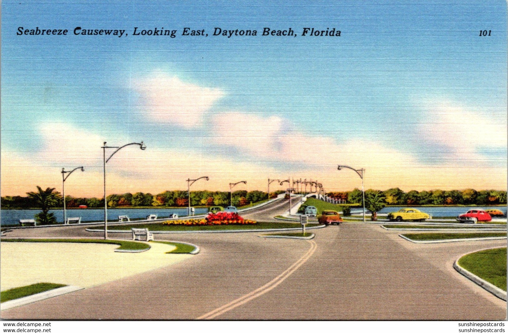 Florida Daytona Beach Seabreeze Causeway Looking East - Daytona