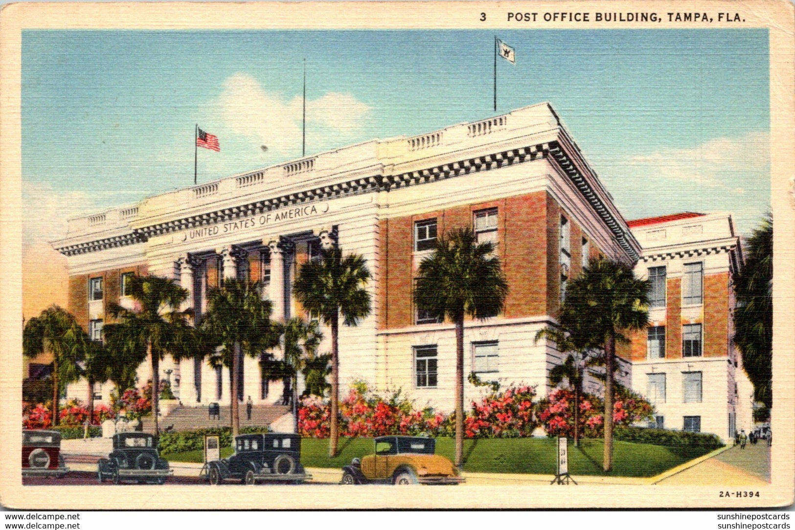 Florida Tampa Post Office Curteich - Tampa