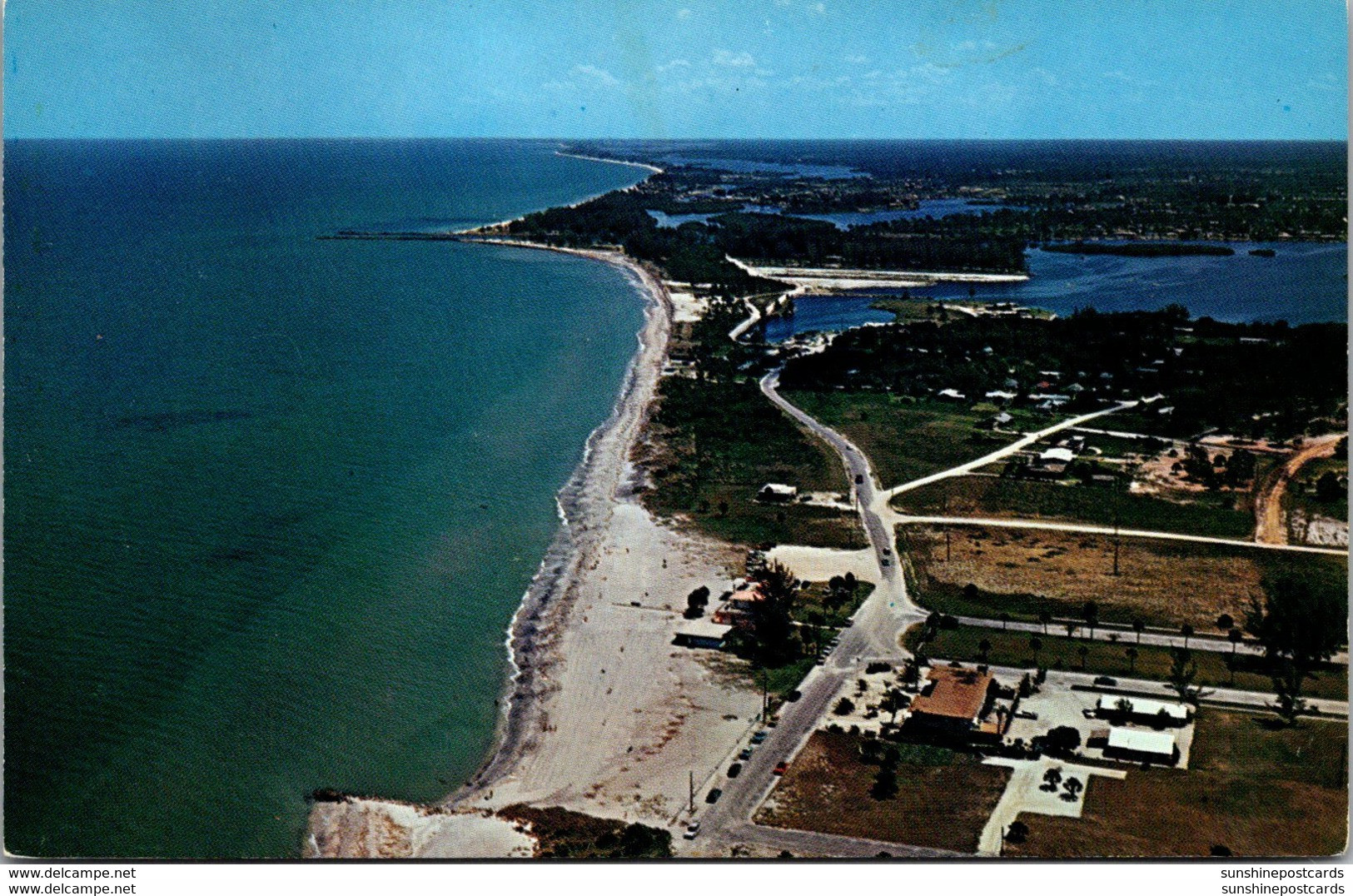 Florida Venice Aerial View Of Venice Beach 1962 - Venice