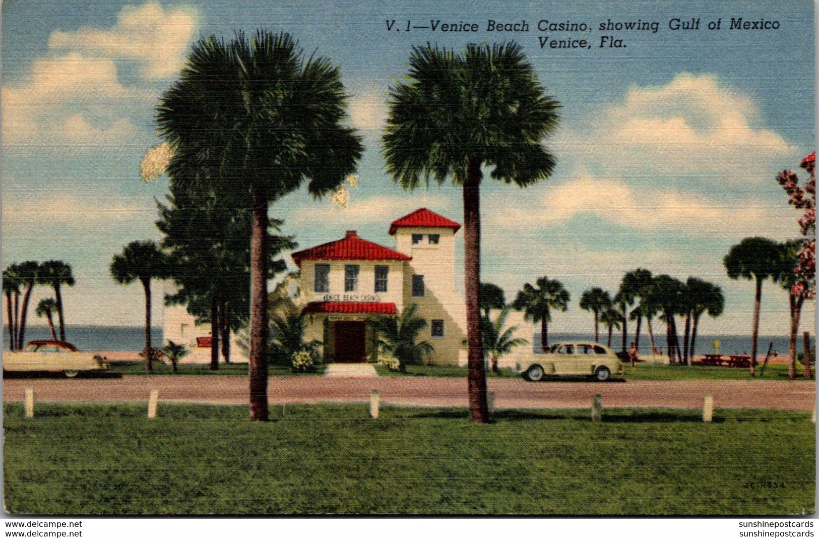 Florida Venice The Venice Beach Casino 1955 Curteich - Venice