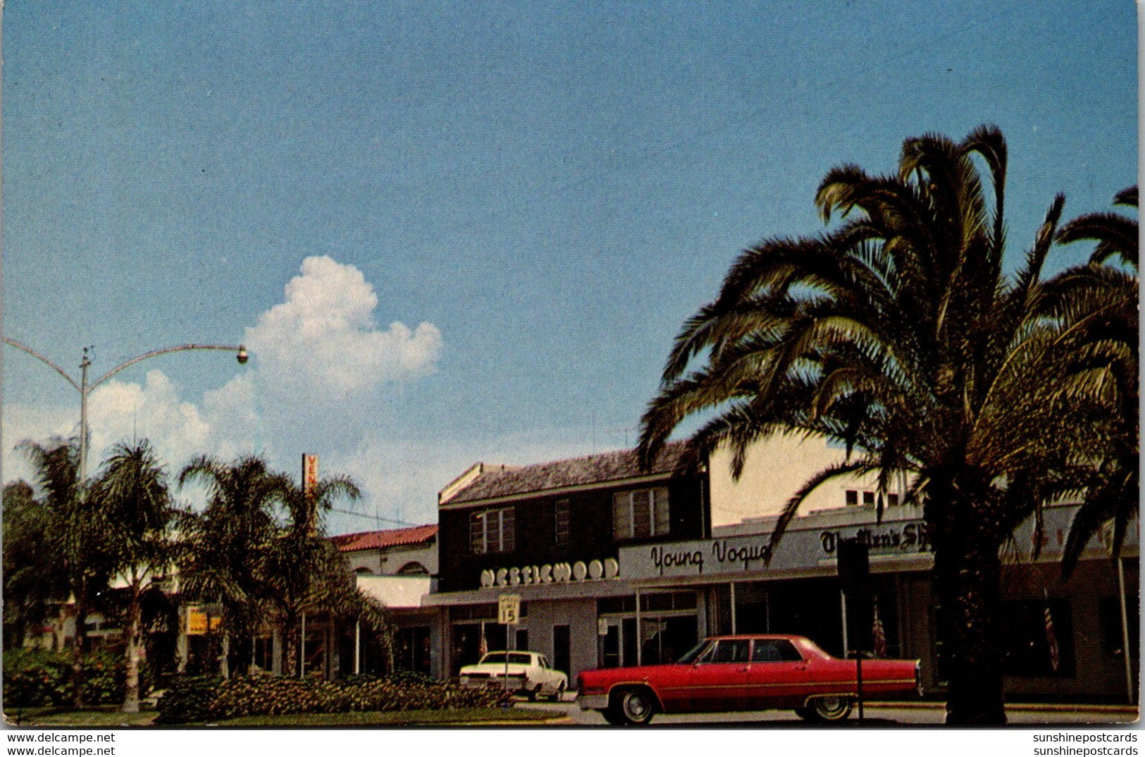 Florida Venice Downtown Showing Store Fronts 1976 - Venice