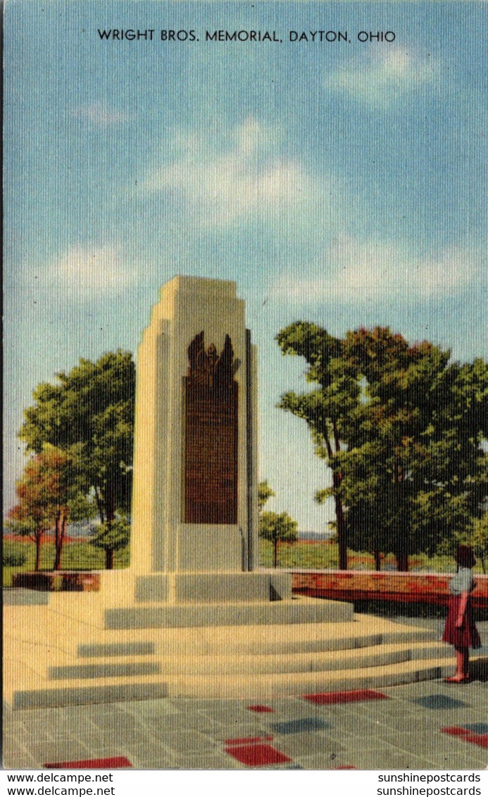 Ohio Dayton Wright Brothers Memorial Curteich - Dayton